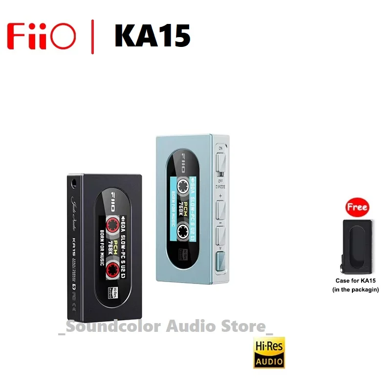FiiO KA15 Portable USB DAC AMP Headphone Amplifier Dongle Desktop Mode Hi-Res Audio dual CS43198 chips PCM768 DSD256 3.5mm 4.4mm headphone amplifier,portable dac amplifier