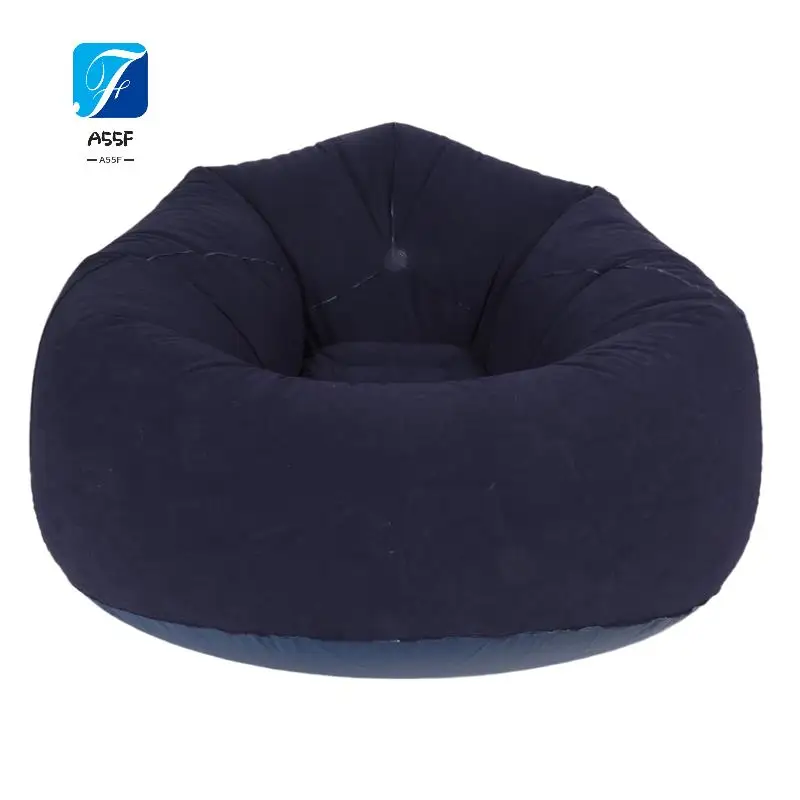 Dpofirs Chaise Gonflable, Chaise Gonflable, Fauteuil Gonflable, canapé Gonflable Pliable Portable en PVC floqué pour Salon, Chambre à Coucher, Balcon, Bureau, Voyage (Bleu foncé