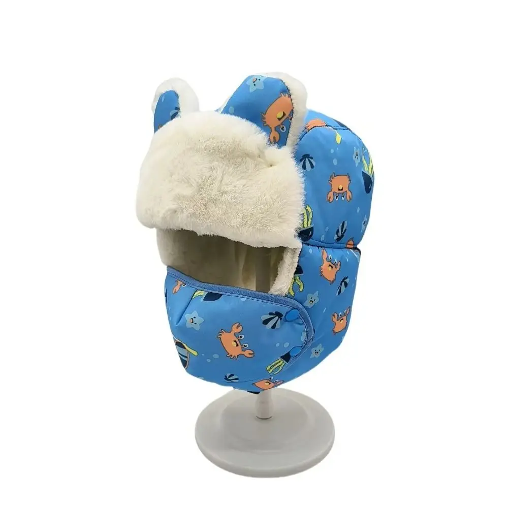 Winter Fleece Bomber Hat Windproof Earflap Mask