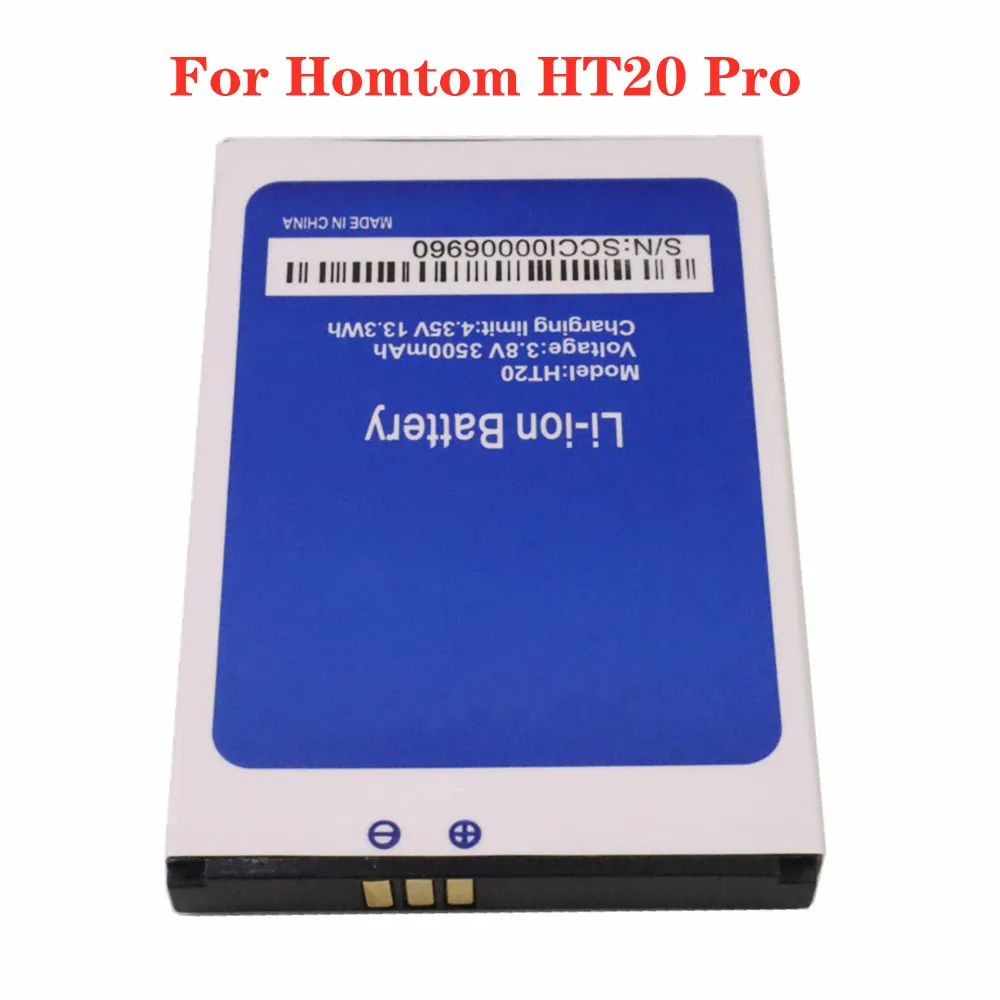 

High Quality 3500mAh HT20 Battery For Homtom HT20 Pro Cell Mobile Phone Replacement Batteries + Tracking Number