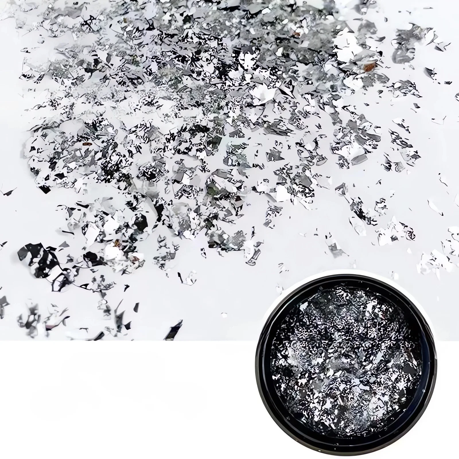 Glitter Nail Art Foil Paper Makeup Jewelry Irregular Shiny Foil Leaf Gold Flakes Nails DIY Stickers Manicure Decorations