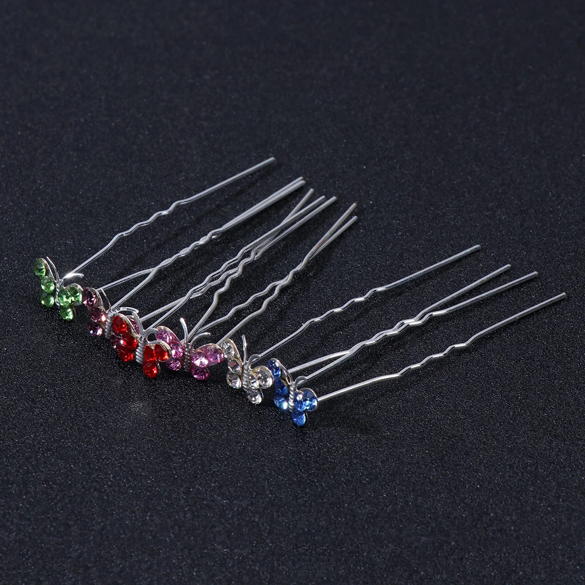 

30PCS U Shaped Hairpins Rhinestone Hair Sticks Updo Hair Chopsticks for Wedding Party