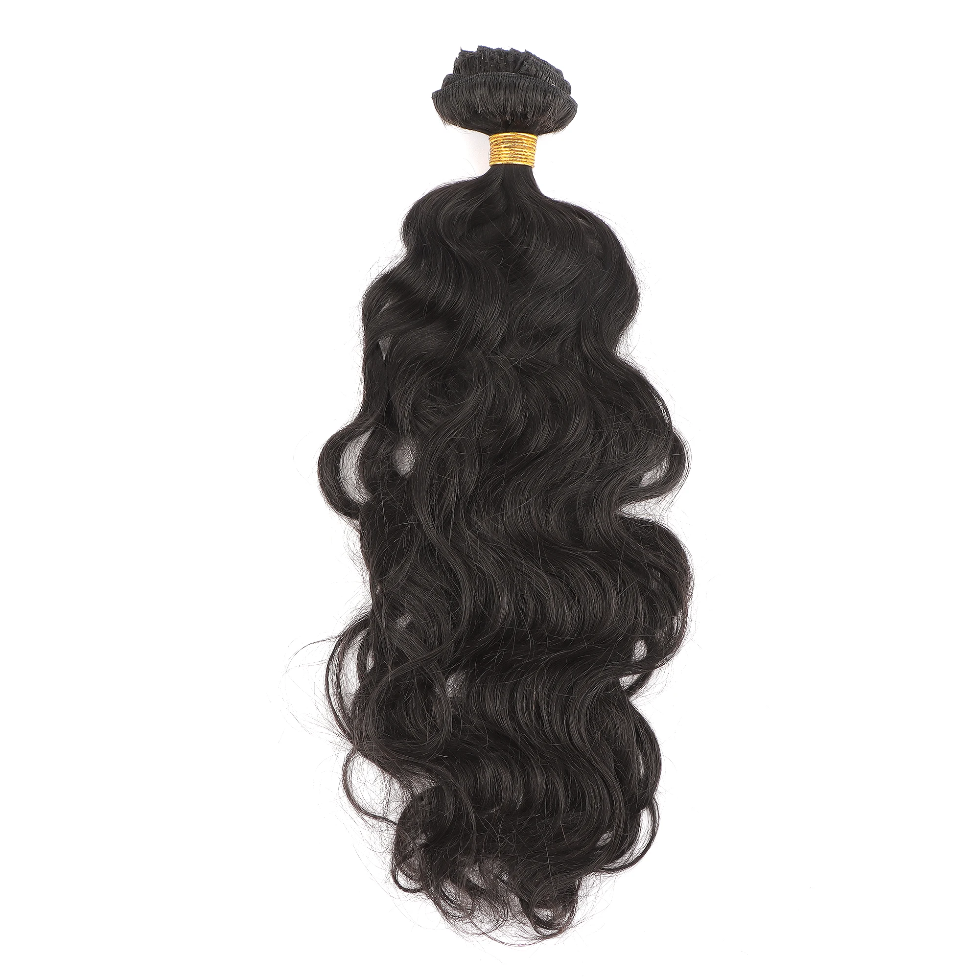 AHVAST natural wave100g clip in weft hair extension natural color human hair virgin weft extensions