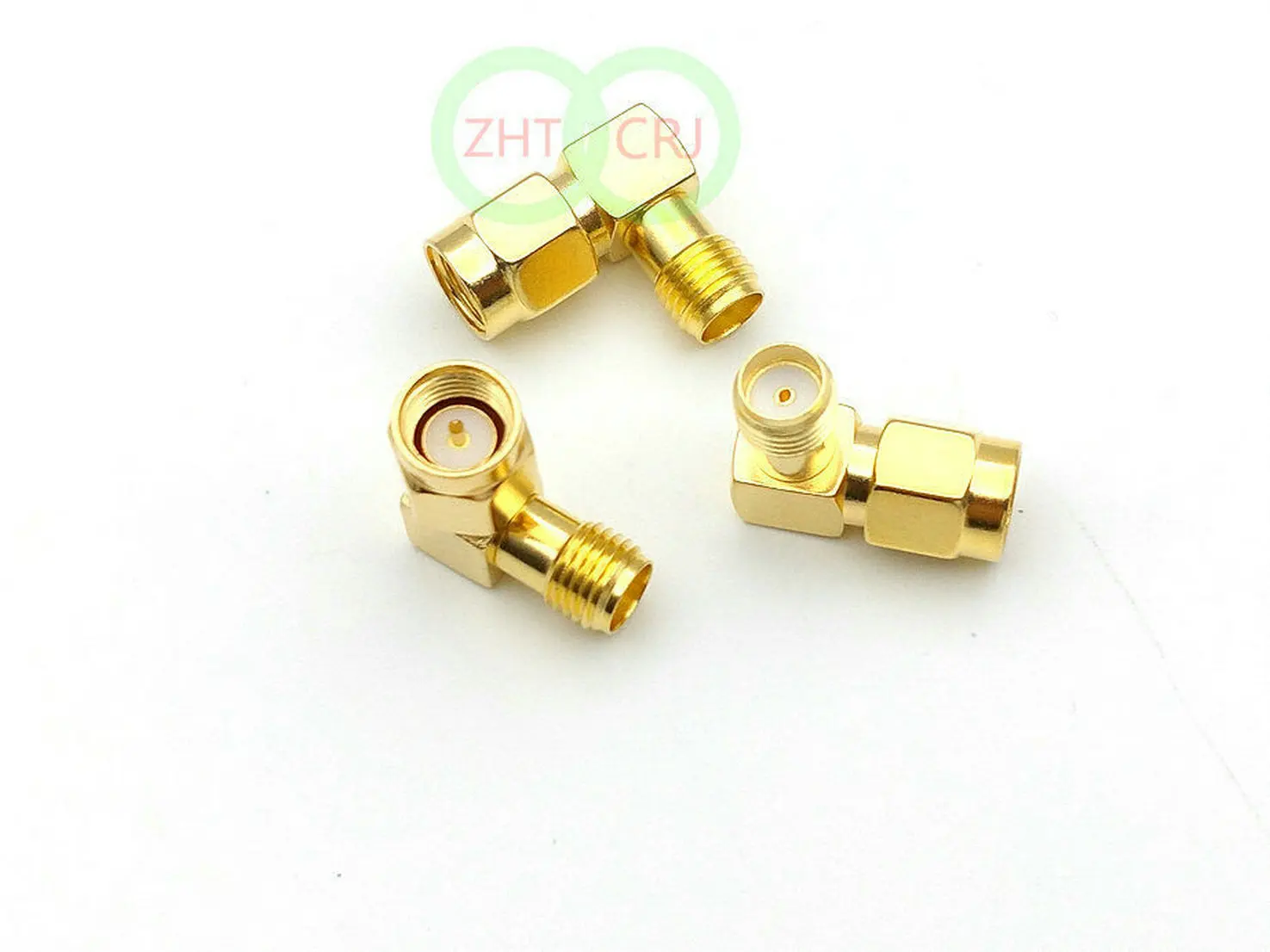 SMA male to SMA female right angle in series RF adapter