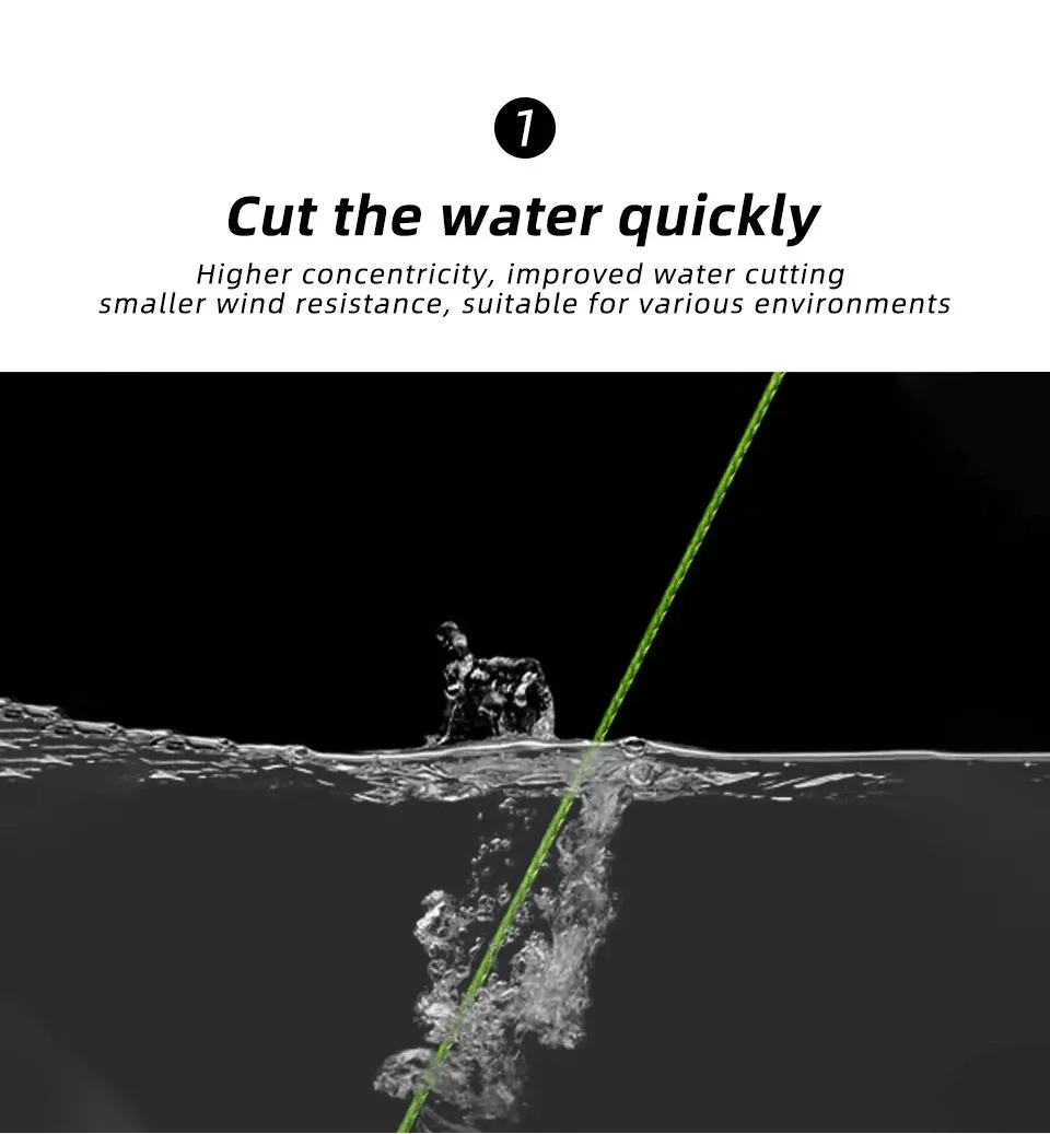 Description Picture 6 of item8X Braided Fishing Line 300M 150M 8 Strands Braided Fishing Cord Japan Style Super Strong PE Multifilament Saltwater Pesca Weave