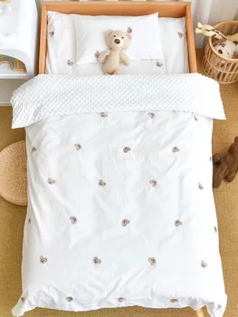 3PC Bedding Set Cotton Baby/Child Crib Bed Duvet Cover Sheet/ Pillowcase (Without Filler) 1