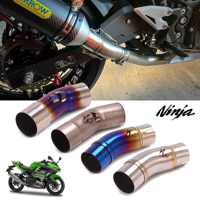 Motorcycle Exhaust Pipe Middle Link For Kawasaki Ninja 400 Z400 Z250 2017-2021 51mm Tubo de Escape Muffler System