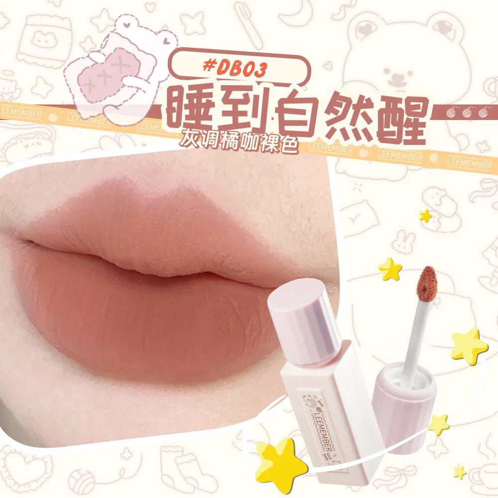 Makeups LEEMEMBER Milk Matte Lip Clay Longlasting Non-sticky Waterproof Lip Glaze Velvet Sweatproof Lipstick Wholesale Cosmetics 6