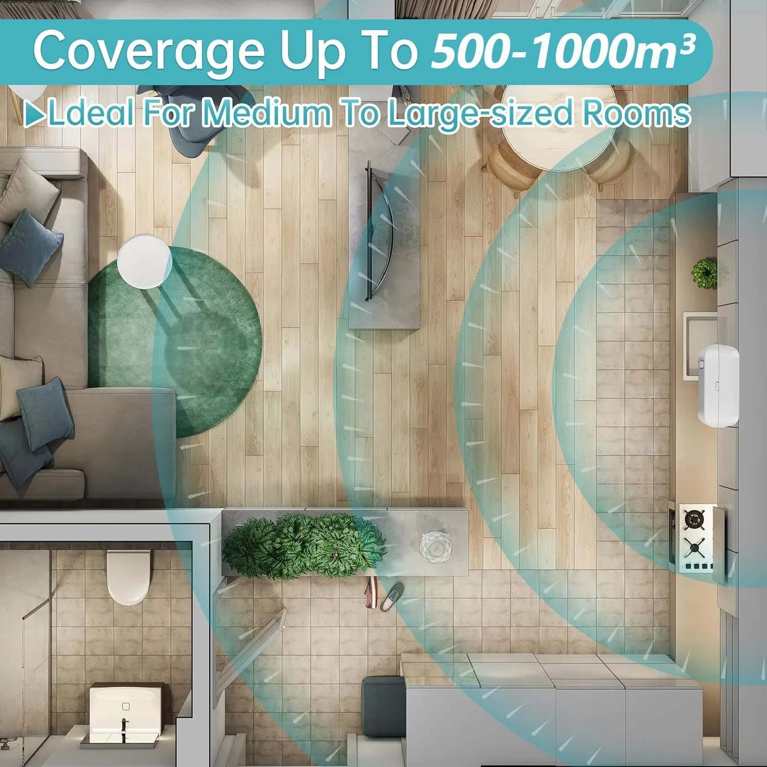 ناشر رائحة ذكي للفنادق تغطية ناشر العطر 500 متر مك...