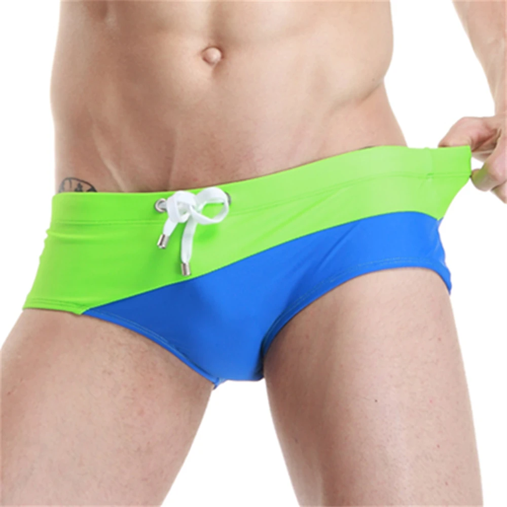 Man's Swimming Briefs Swimwear Shorts Trunks Boxers Patchwork Color Low Waist Summer Beach,swim trunks,boxer briefs,swim briefs
