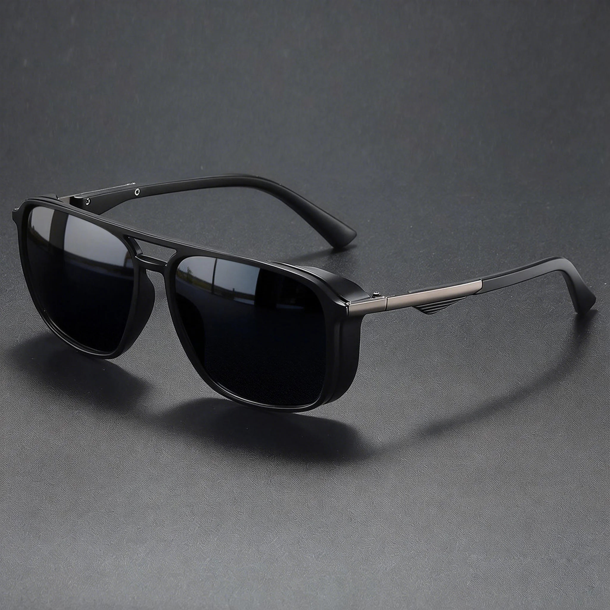 Vintage Square Frame Goggles - Wind & Dust Protection, UV400 Unisex
