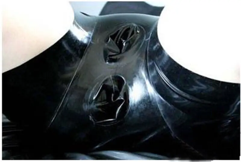 Latex gummi panty Women latex underwear High waist 0.4mm Two sheath