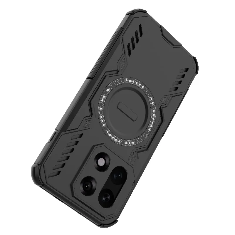 Enhanced Magnetic Wireless Charging Shockproof Case - Armor Anti-Fall Hard Back Cover & Bumper Shell