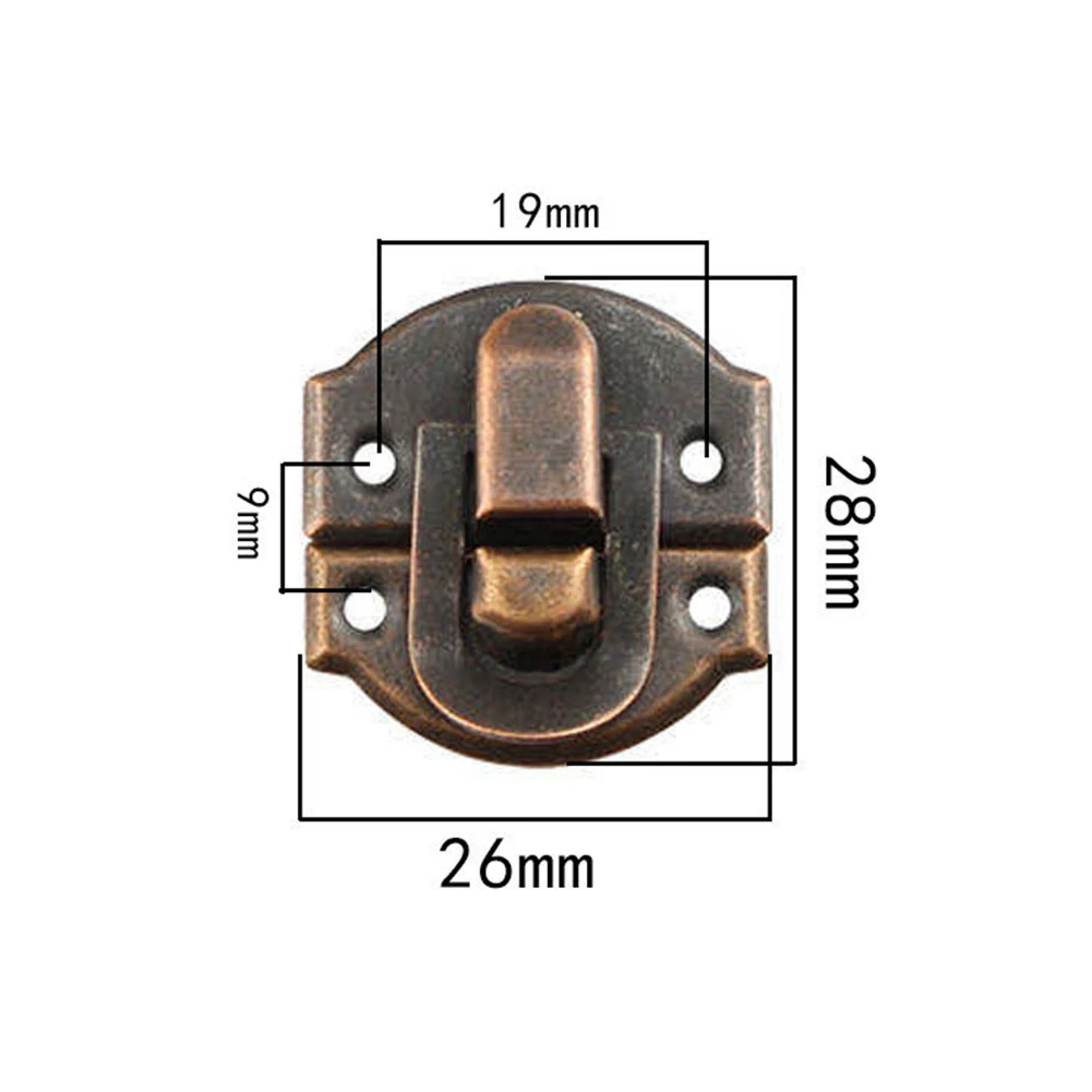 Jewelry Box Hasp Clasp Suitcase Wood Chest Cabinet Decorative Lock Latch Vintage Case Buckle Lock Decorative Hardware 5/12set jewelry box hasps decorative latches