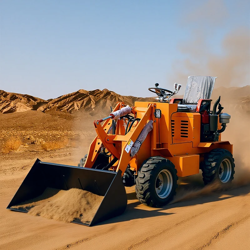 Spot Goods 4x4 Elektro-Radlader, kleiner Front-End-Lader, Mini-Lader zu verkaufen