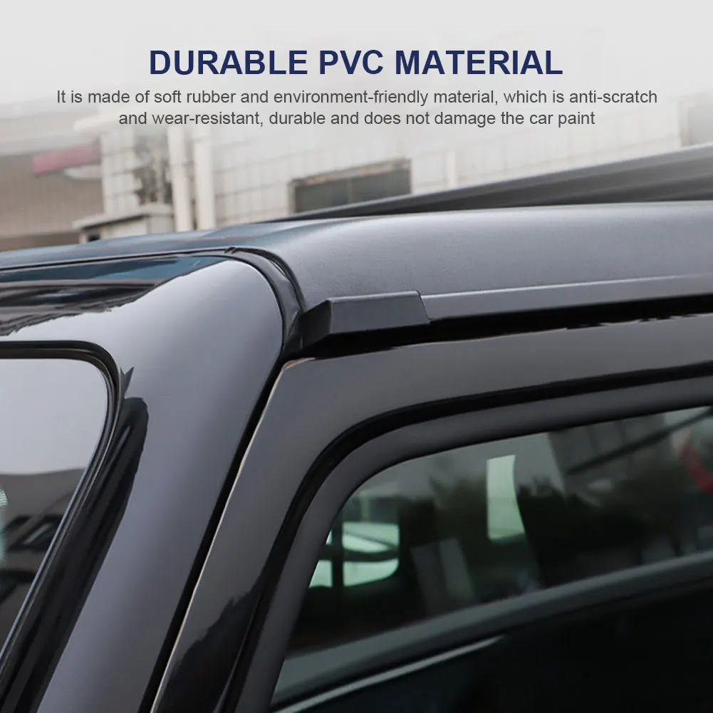 1-3Pair Rainwater Diversion Channel Upgraded Black Drainage Extensions Exterior Accessory For Jeep Wrangler JT2020 +