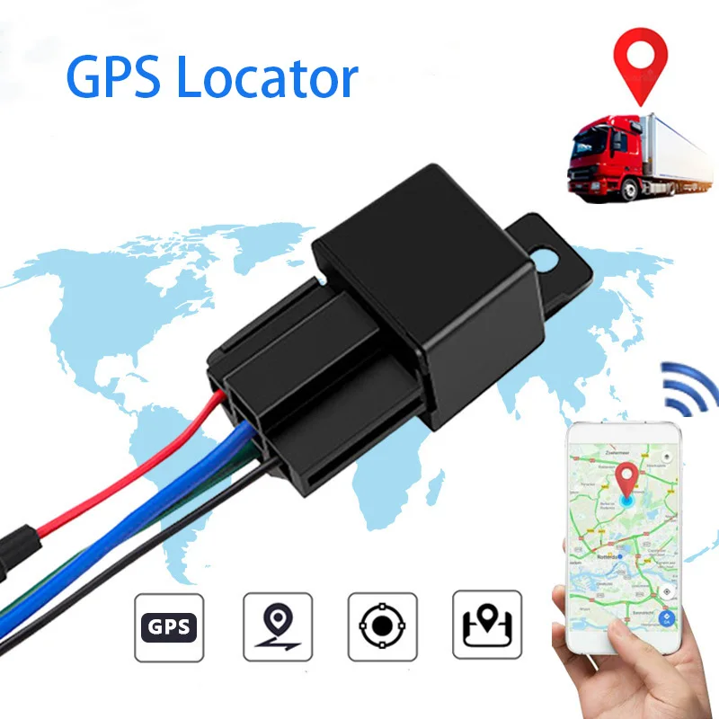 Motorcycle Car Relay Locator GPS Tracker Remote Control Anti-Theft Remote Oil Cut Off Power Off Tow Away SMS Alarm System
