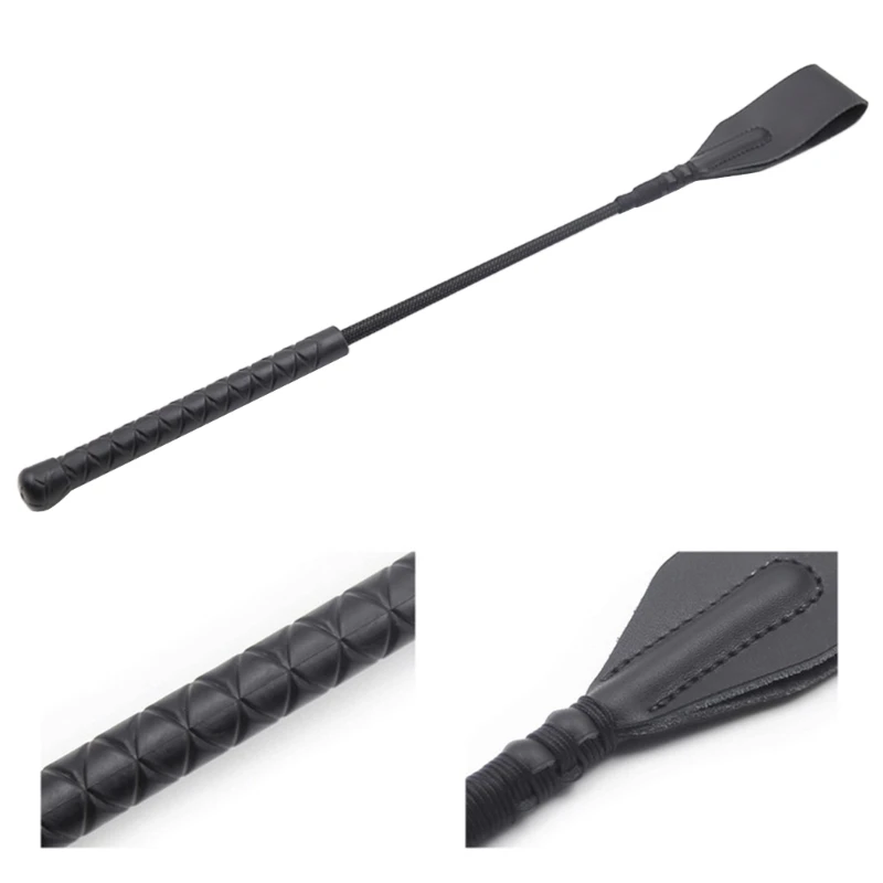 Equestrian Whip Riding Accessories Portable PU Leather Horse Whip, Riding Crop Props, Outdoor Lash Supplies for Equestrian Horses, Stage Performance
