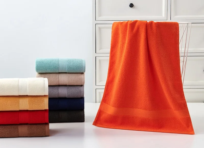 Serviettes de bain en coton absorbantes douces séchage rapide_voghion.com