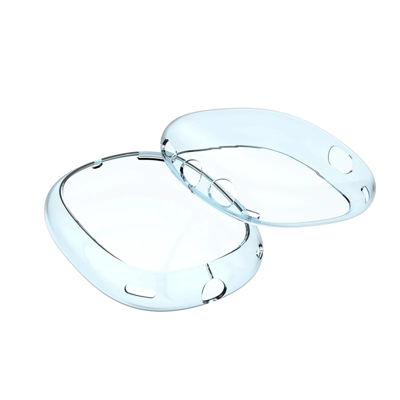 Juste transparente anti-rayures pour AirPods Max, étui antichoc pour casque sans fil, bleu, souple, TPU, 2 pièces 2