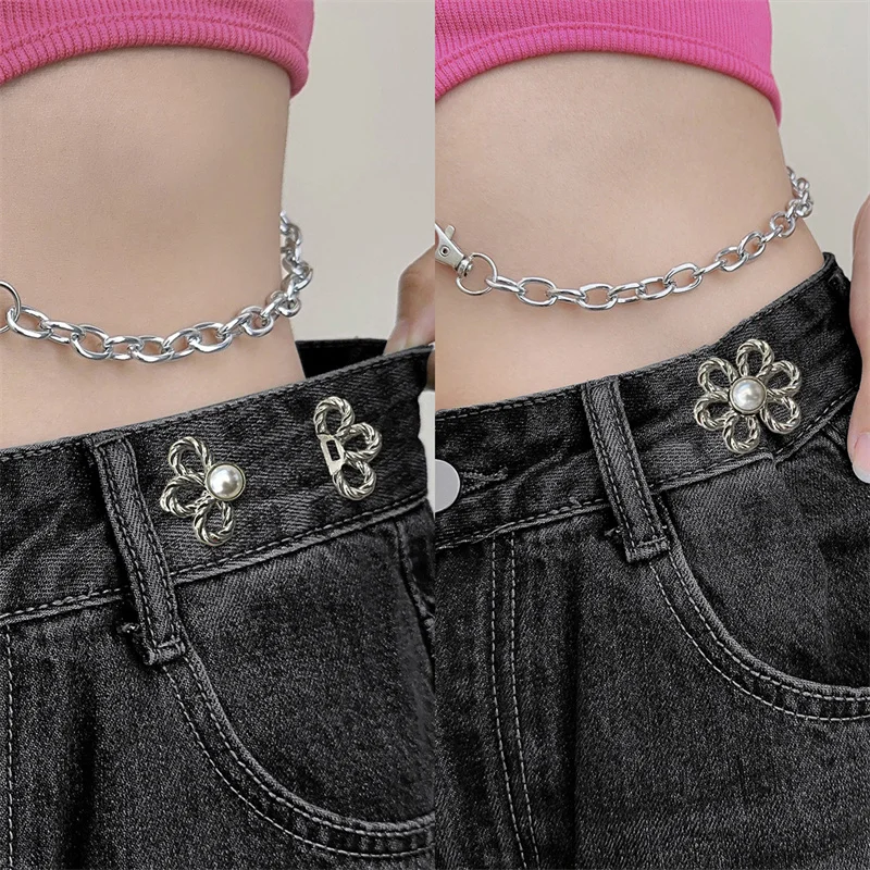 1Pcs Adjustable Clips for Pants Fastener Pants Pin Retractable 