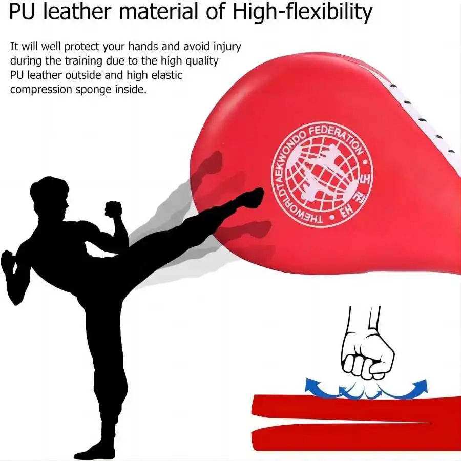 2Pcs Martial Arts Training Target, Taekwondo Foot Target Pad, Taekwondo Kick Target, Pu Fighting Training Foot Targe