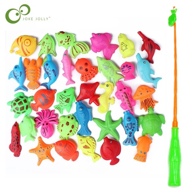 6Pcs Magnetic Fishing Toys Game for Kids 1 Magnetic Fishing Rod