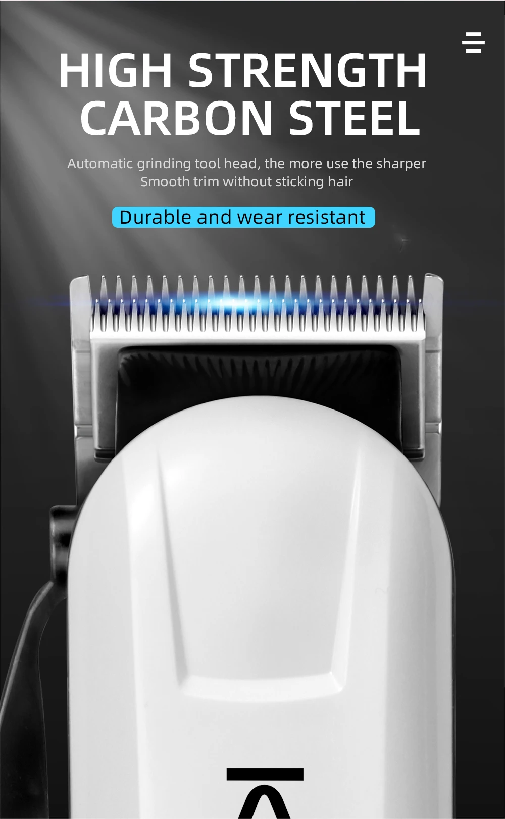 KIKIDO Profesjonalna maszynka do strzyżenia Hine Akumulatorowa maszynka do strzyżenia fryzjerskiego z bezprzewodową maszynką do strzyżenia włosów LCD dla mężczyzn KK-809A_voghion.com