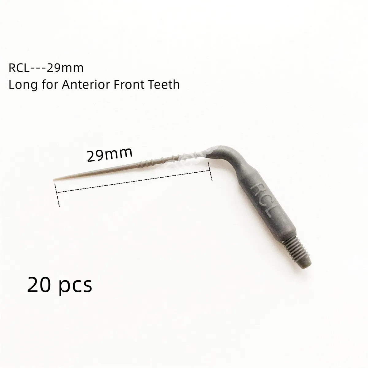 

20 Pcs Sonic Powered Dental Endo Irrigator Tips VDW EDDY Type Fit KaVo NSK Air Scaler 29mm RCL Long for Anterior Front Teeth