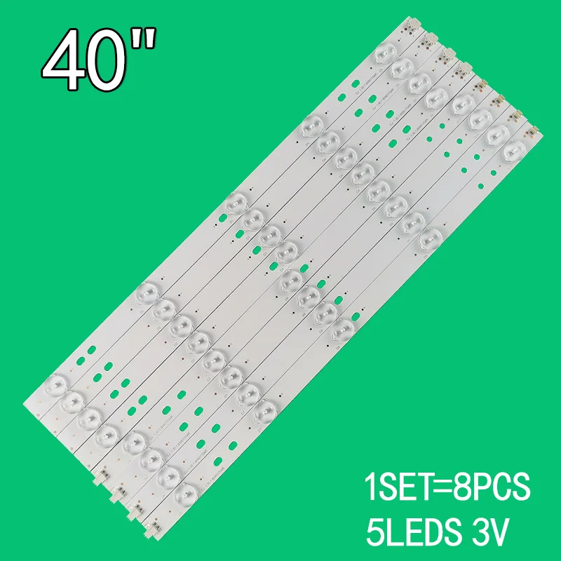 1SET=8PCS 3V 5LEDs 405mm Suitable for 40-inch LCD TV CJ 1.30.1.80901704R PH40N70DG PH40N70 backlight strip 8pcs 1set for hisense 42 inch lcd tv led40k20jd led39k20jd ns 40d420na16 svh390a06 2013chi400 3228n1 05 rev1 1 rev1 0 141223