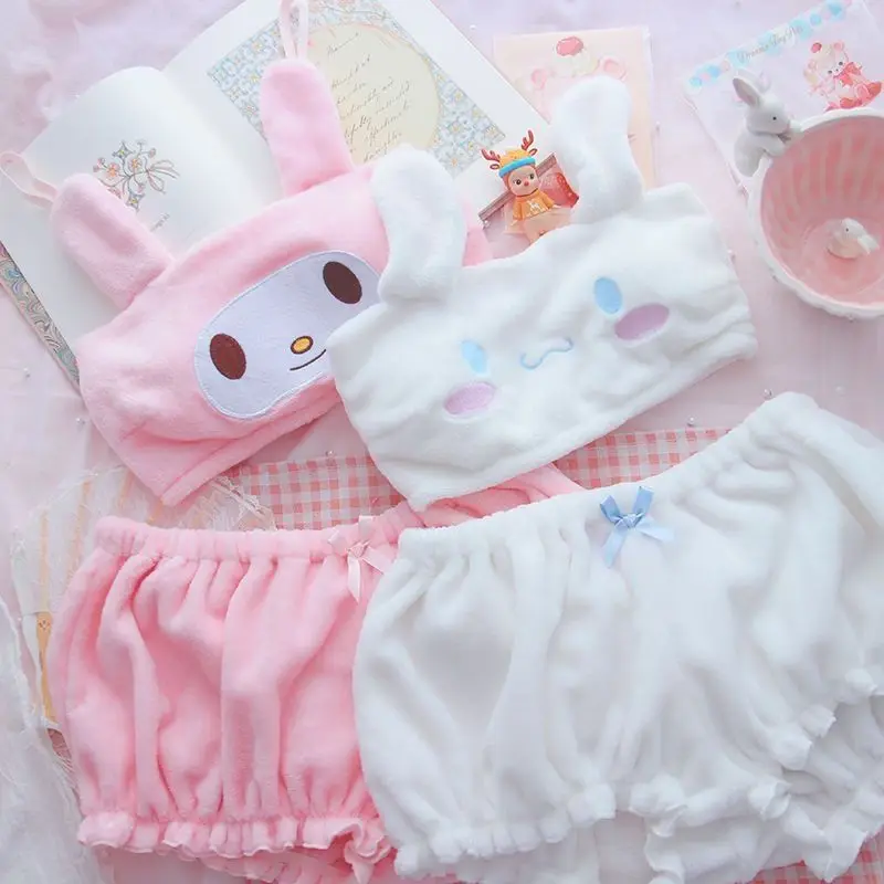 

Sanrio My melody Cinnamoroll Kuromi women's new cute and sweet creative personalized cartoon printed soft underwear set gift