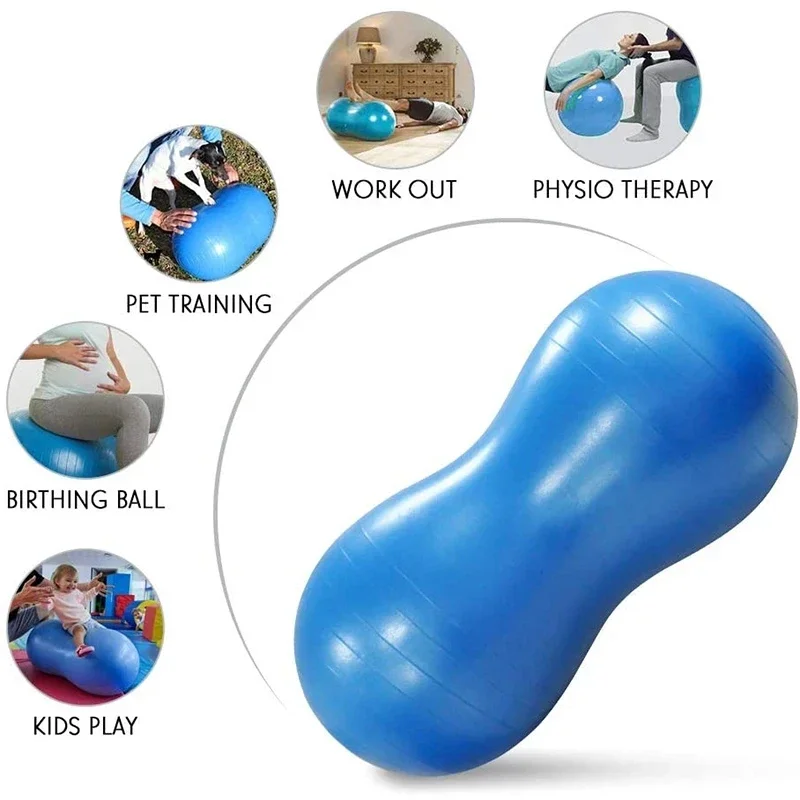 Peanut Ball Yoga Pilates Ball Anti Burst Physio Therapy Exercise For Balance Labor Birthing Home Weight-Bearing 200kg yoga ball
