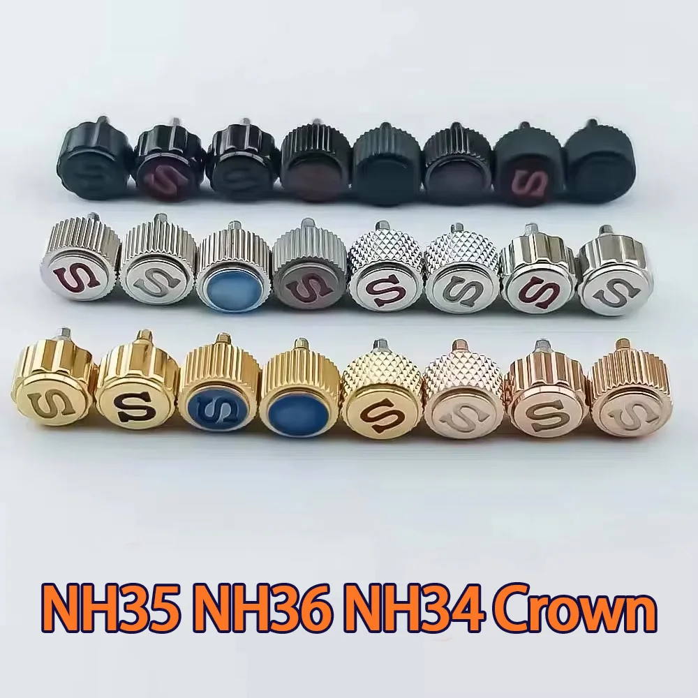 Screw-in Engraved 'S' Watch Crown Replacement for Automatic Movements - Premium Style