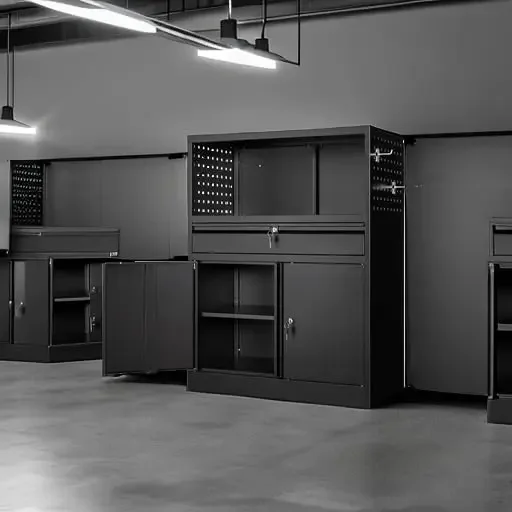 Storage with 1 Drawer, 41.2" Steel Lockable Storage with Side Pegboard, Locking Metal Cabinet for 5