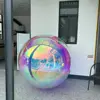 Iridescent Inflatable Mirror Ball Big Shiny Balls Airtight Giant Mirror Balloon Large PVC Sealed Sphere For Wedding Decoration 3