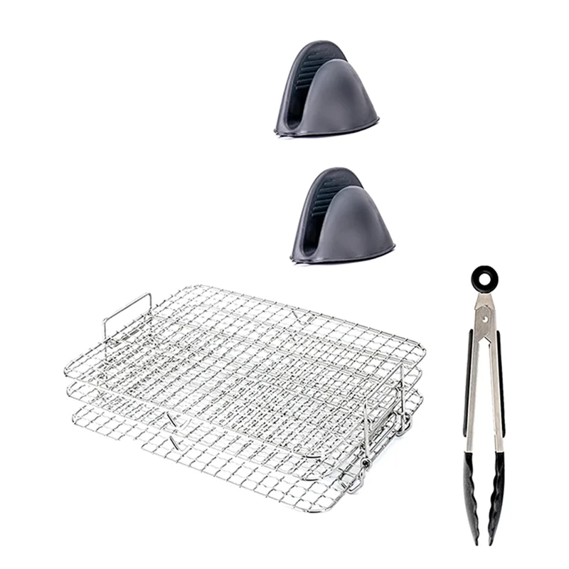 Air Fryer Rack for Ninja Foodi Grill XL Air Fryer, Multi-Layer Dehydrator Rack Toast Fryer Accessories