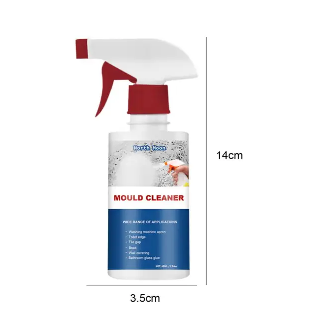 Household Mold Remover Spray Mildew Cleaning Agent 60ml Multi-purpose Mist  Remover Mold For Tile Wall Odor Removal For Kitchen
