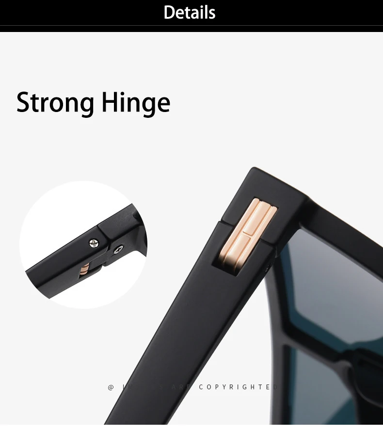 Flat Top Square Sunglasses For Men And Women Uv400 Protection_voghion.com