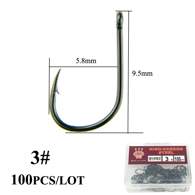 Screw Flyhigh Carbon Steel Fly Fishing Hooks Set 3#-12# With Barbed Wire