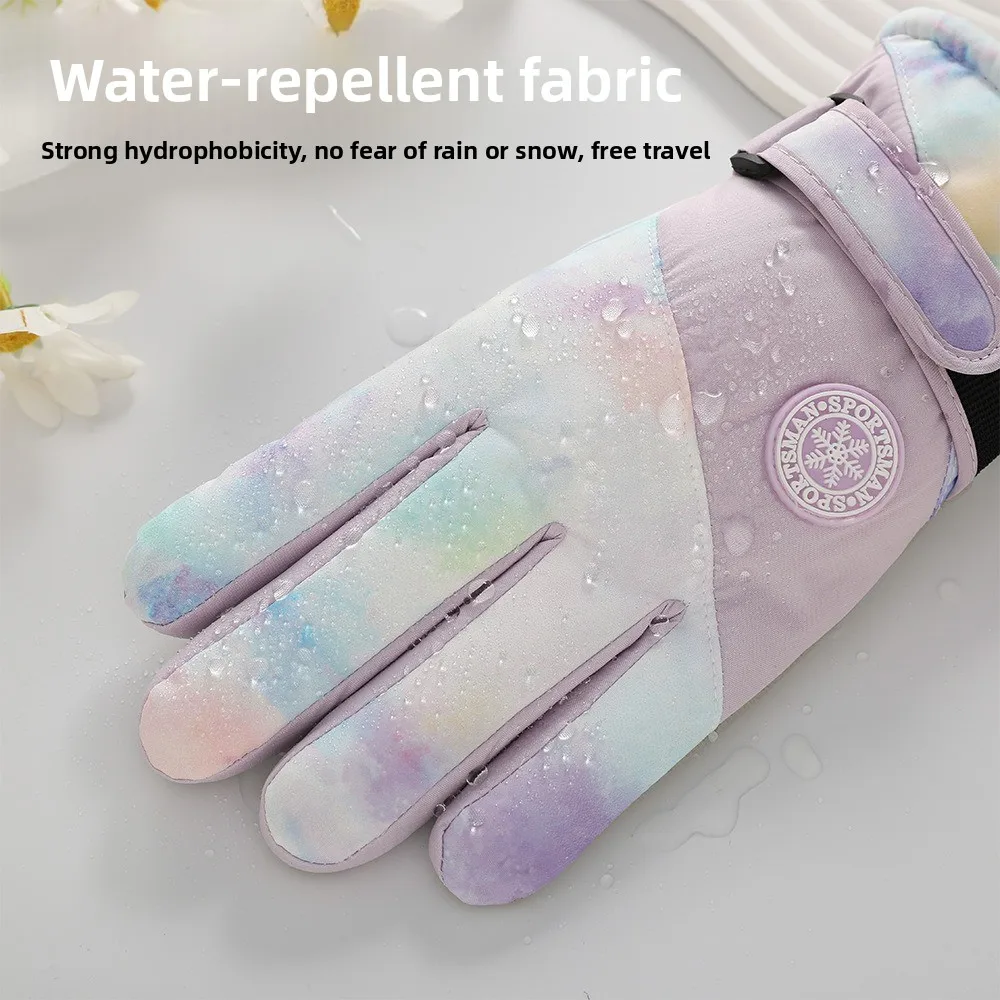 New Waterproof Ski Gloves Windproof Cycling Mittens Touchable Screen Warm Windproof Coldproof Gloves for Outdoor Cycling Skiing