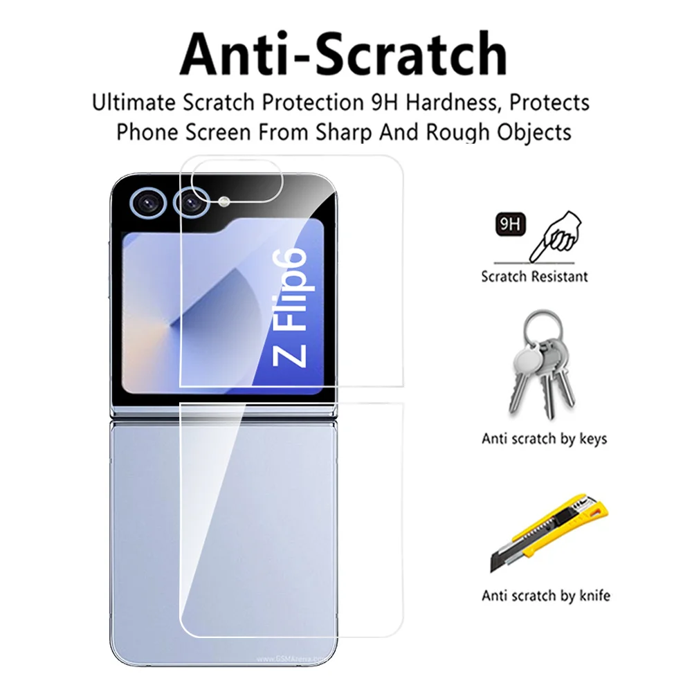 Premium 3-in-1 Tempered Glass Camera Lens Protector Case