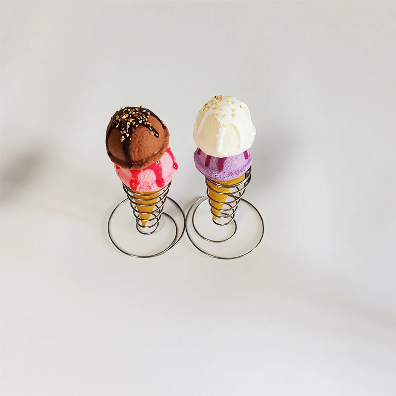 Ice Cream Cone Holder Display Stand Birthday Wedding With Base Popcorn Reusable Restaurant Sushi Hand Rolls Sweets Shop Party