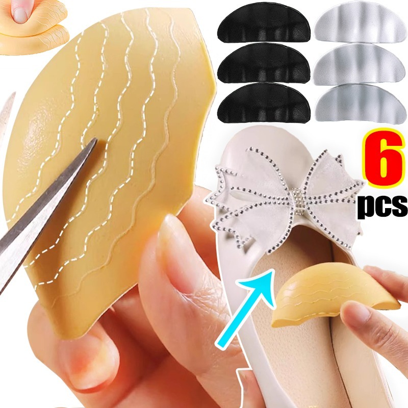 Reduce Shoe Size Toe Pad PU Foam Toe Plug Elastic Soft Shock-absorbing Insoles Cuttable Shoe Inserts Protective Shoe Accessories