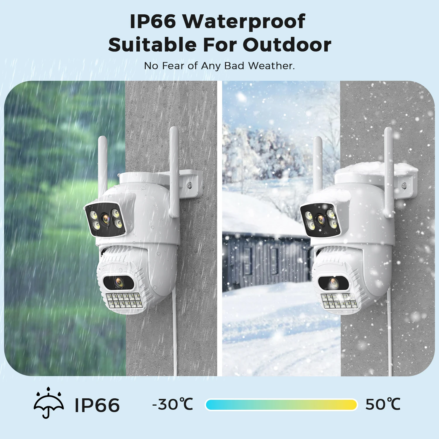 10M 5K PTZ IP Camera 5Ghz WIFI Dual Lens Dual Screens AI