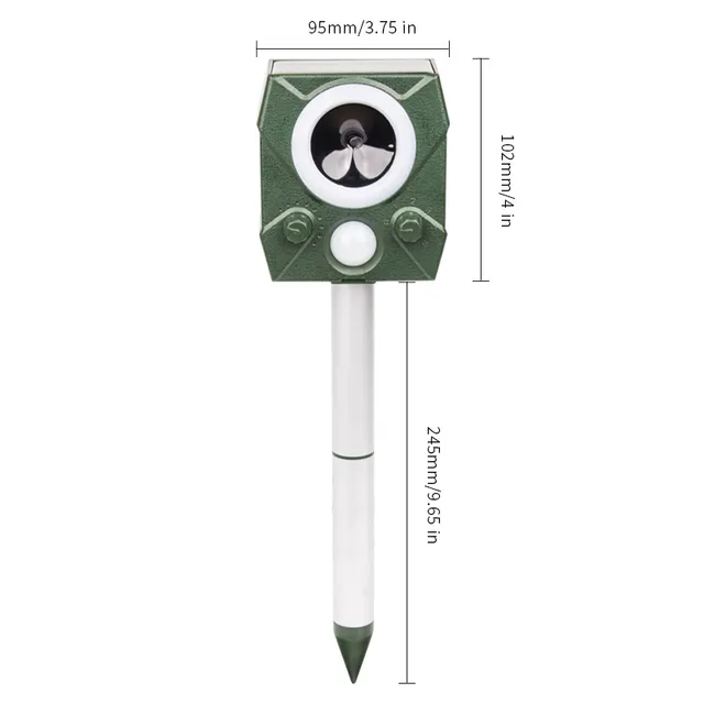 Repeller Madarak Ultrahangos Ijesztő Madár Egér Visszatartja Az Egerek Patkány Napenergia Töltését Ip44 Vízálló - Image 6