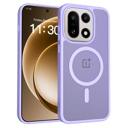 Matte Magnetic Slim Translucent Phone Case with Drop Protection - OnePlus 15 (PURPLE)