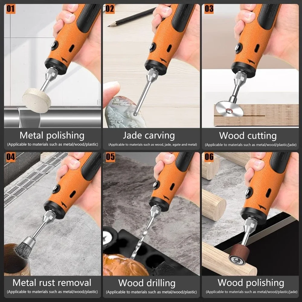 3.6V Wireless 3-Speed Mini Electric Drill Kit - 90 Accessories Power Tool for Carving Polishing Cleaning Engraving