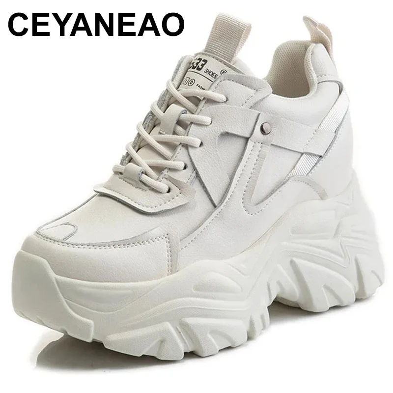 

Platform Wedge Sneakers Chunky Shoes Genuine Leather for Women Summer Shoes Spring Autumn Walking Sneakers Fashion BC3932