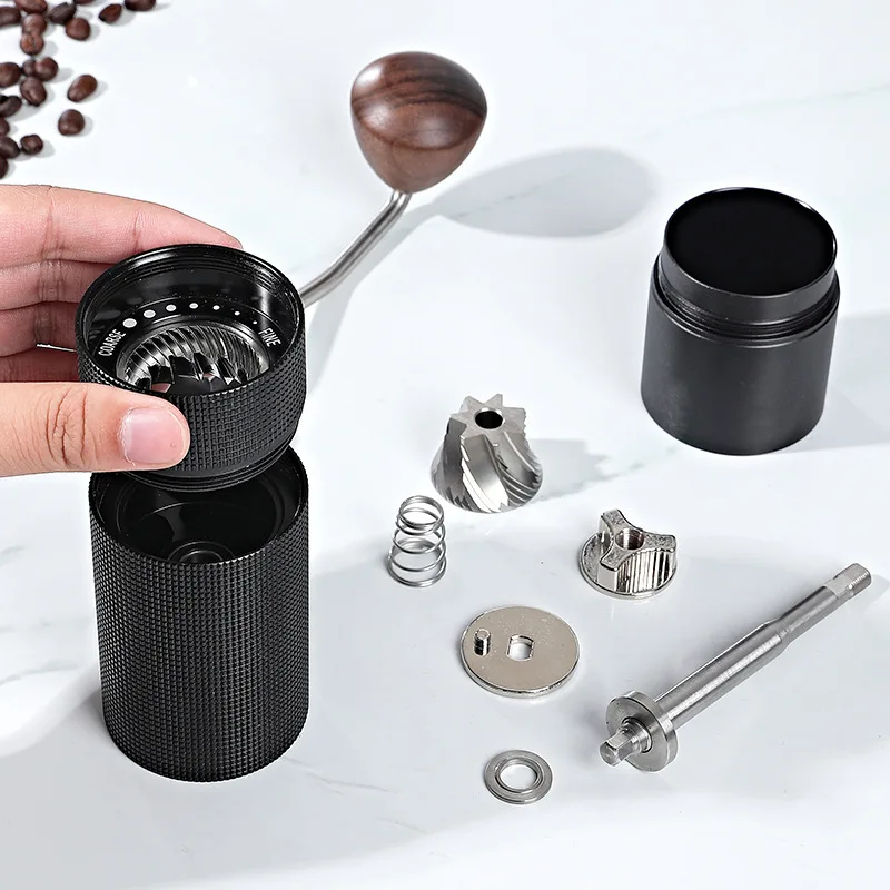 Manual Coffee Grinder CNC Stainless Steel Grinding Core Adjustable  Professional Coffee Bean Grinding With Double Bearing - AliExpress