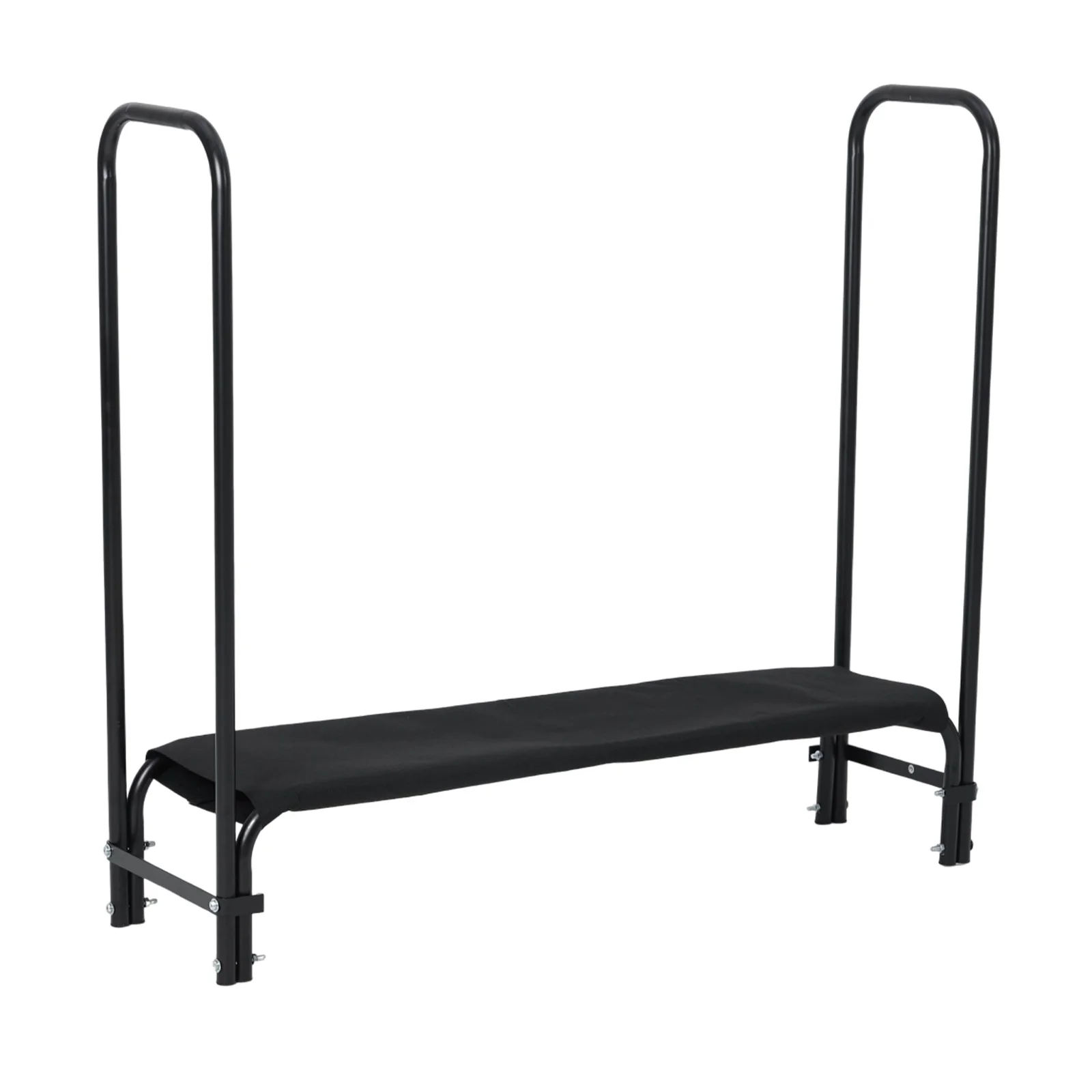 4FT/8FT Brennholzregal für den Außenbereich zur Aufbewahrung von Holzstämmen verschiedener Größen, robuste Feuerholzregale, Metallaufbewahrung, Stapler, Organizer – Detail 1